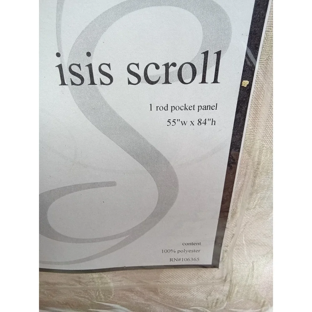 2‎ ISIS Scroll Drapery Panels, 1 Rod Panel
